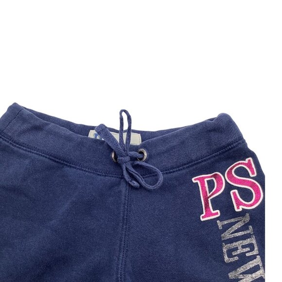 P.S From Aeropostale Girls Navy Sweats Shorts Cotton Blue Drawstring Size 4 - Picture 6 of 7